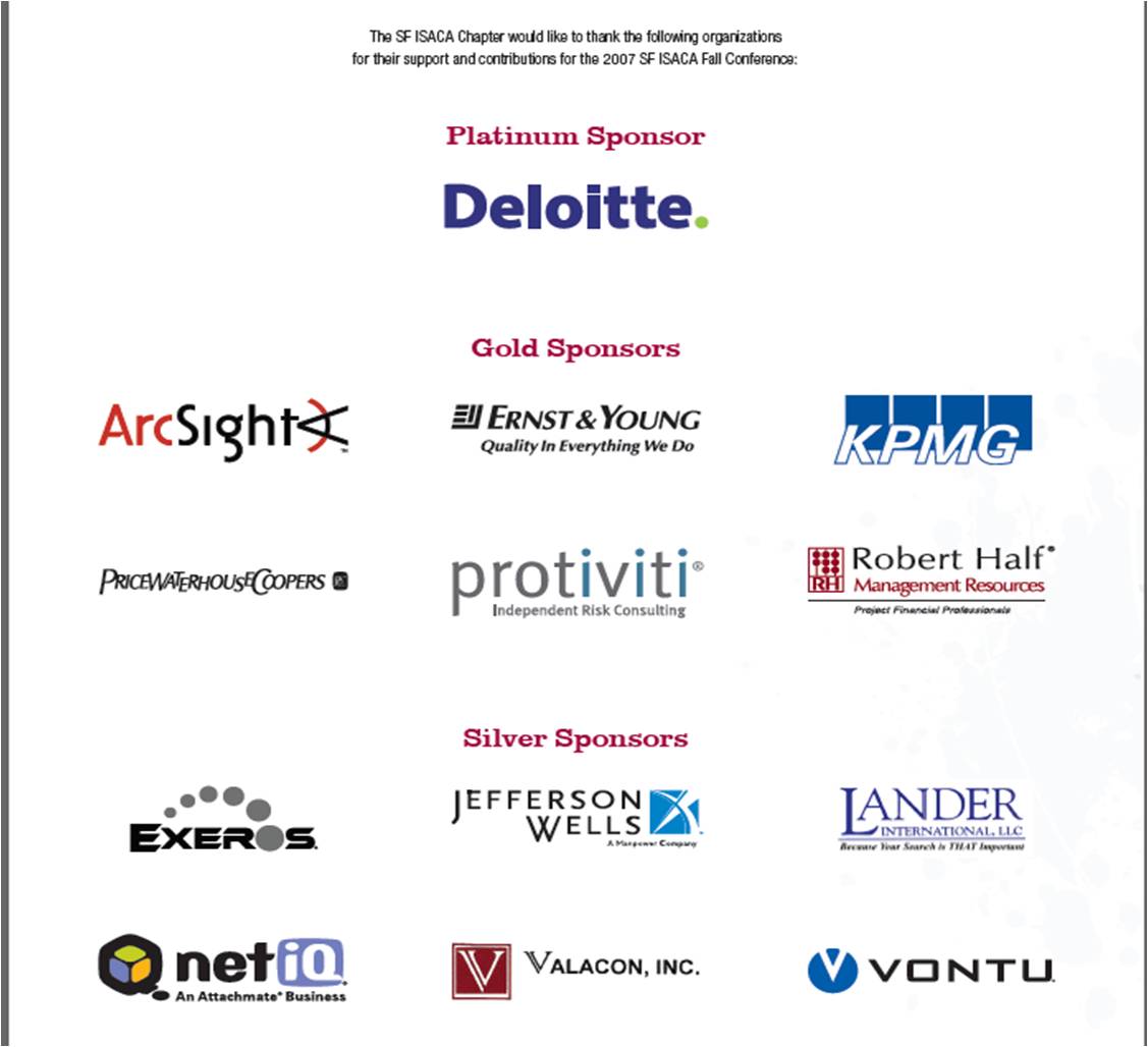 2007 Sponsors